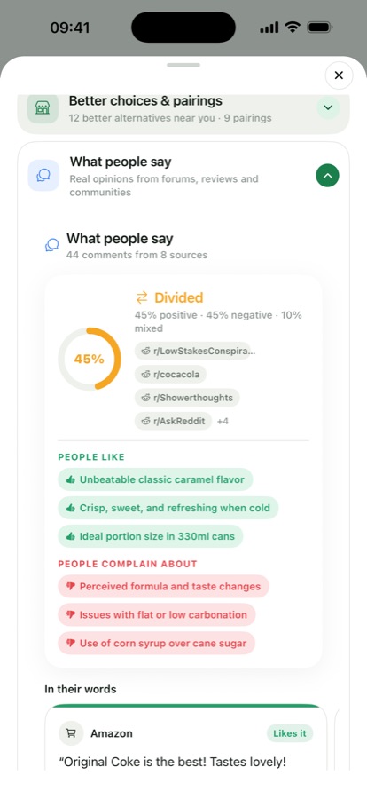 Real opinions collected from around the web